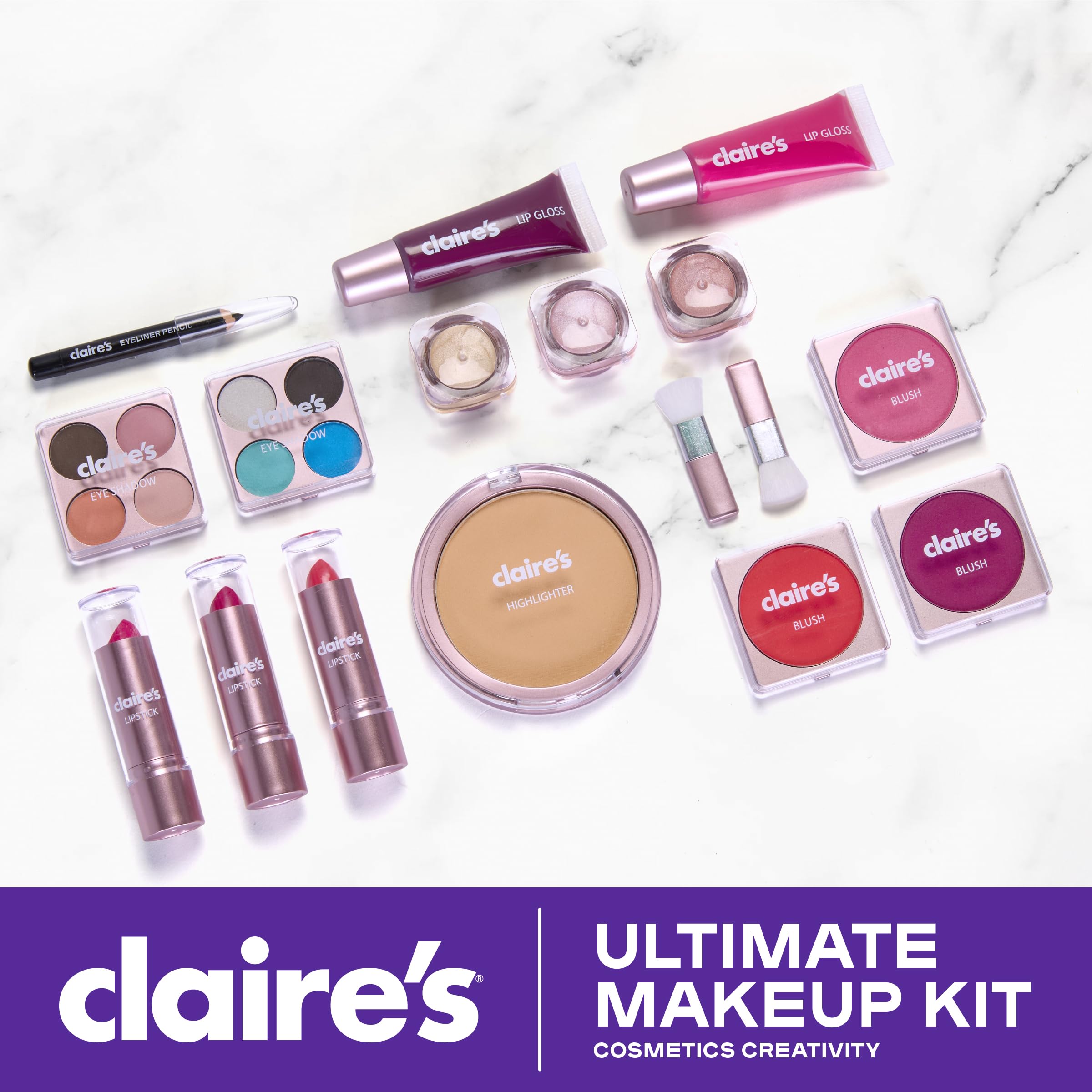 Amazon.co.jp: Claire's Ultimate メイクアップキット 18ピース リアル